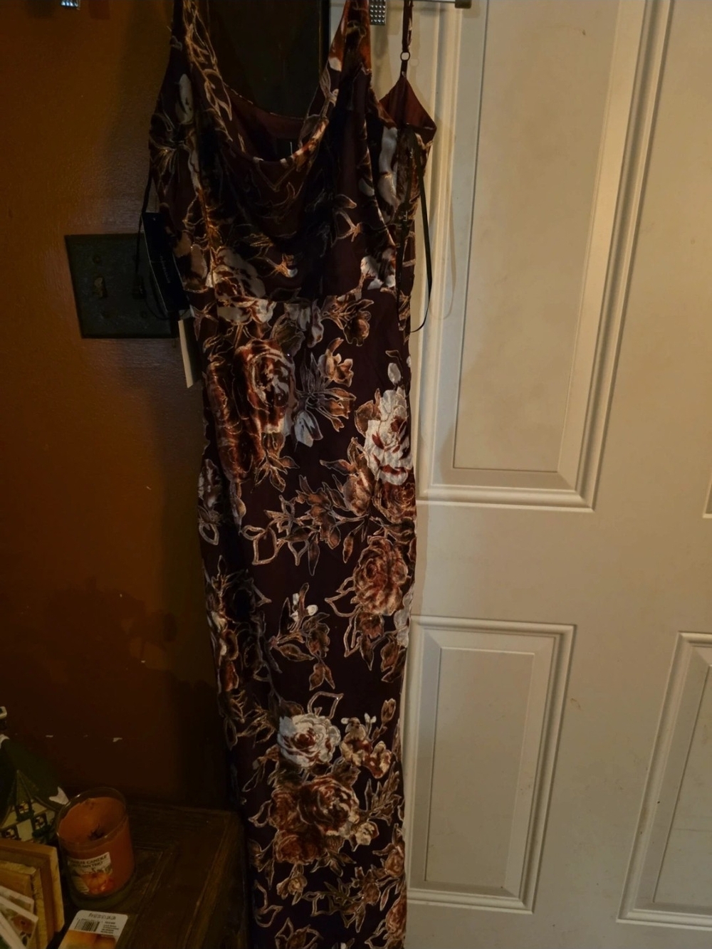 Lulu's Women's Floral Slip Maxi Dress in Brown